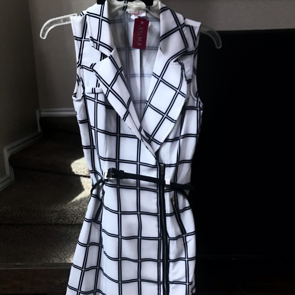 White and Black Dress